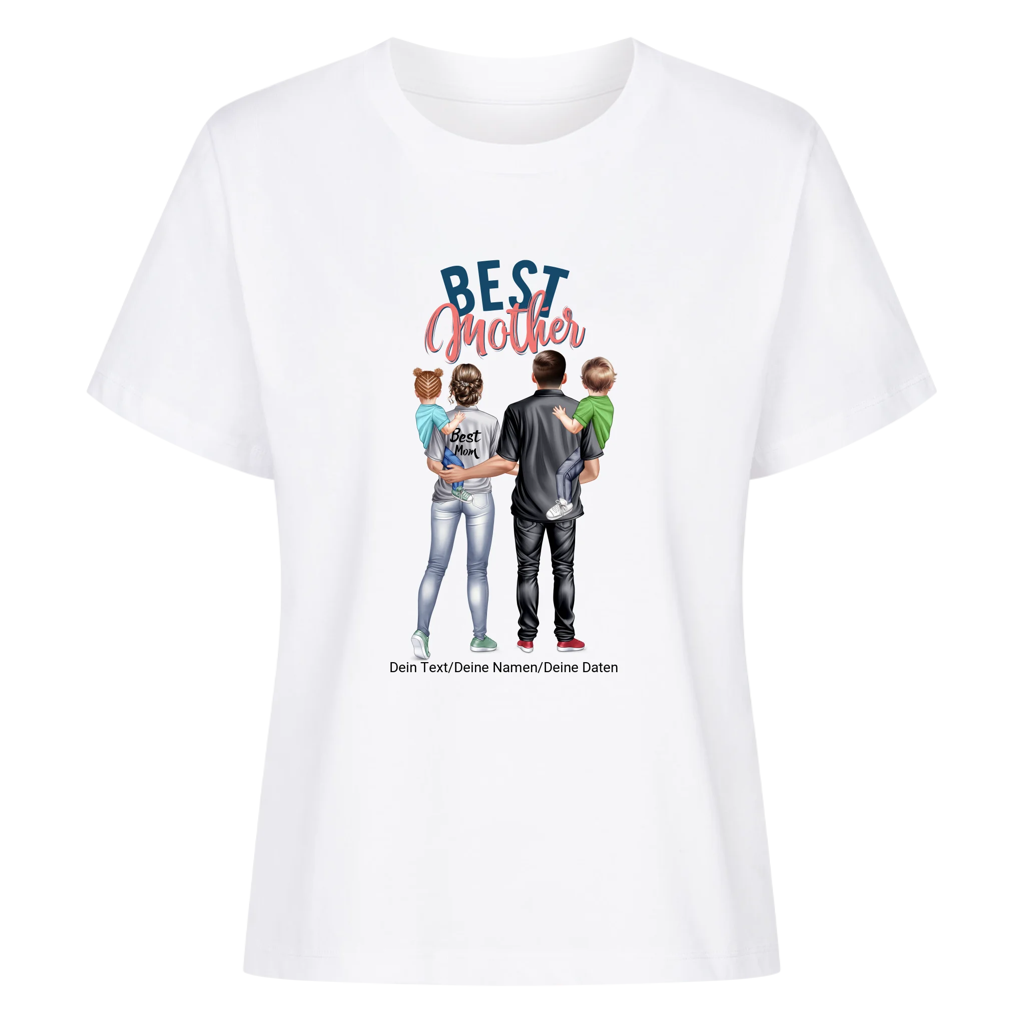 Personalisiertes Premium Shirt Women-Family Portrait-Best Mom