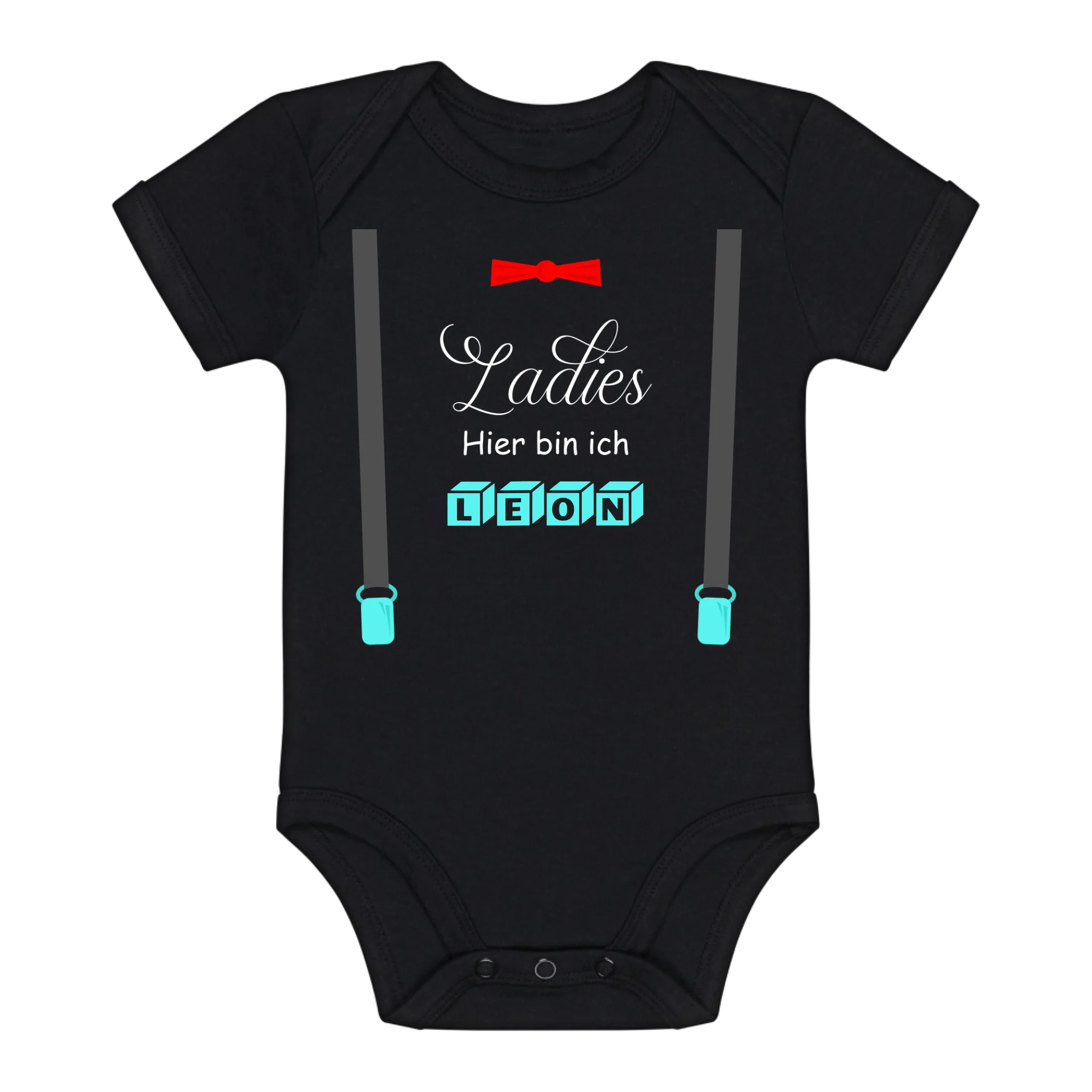 Baby Body personalisiert-Ladies,hier bin ich
