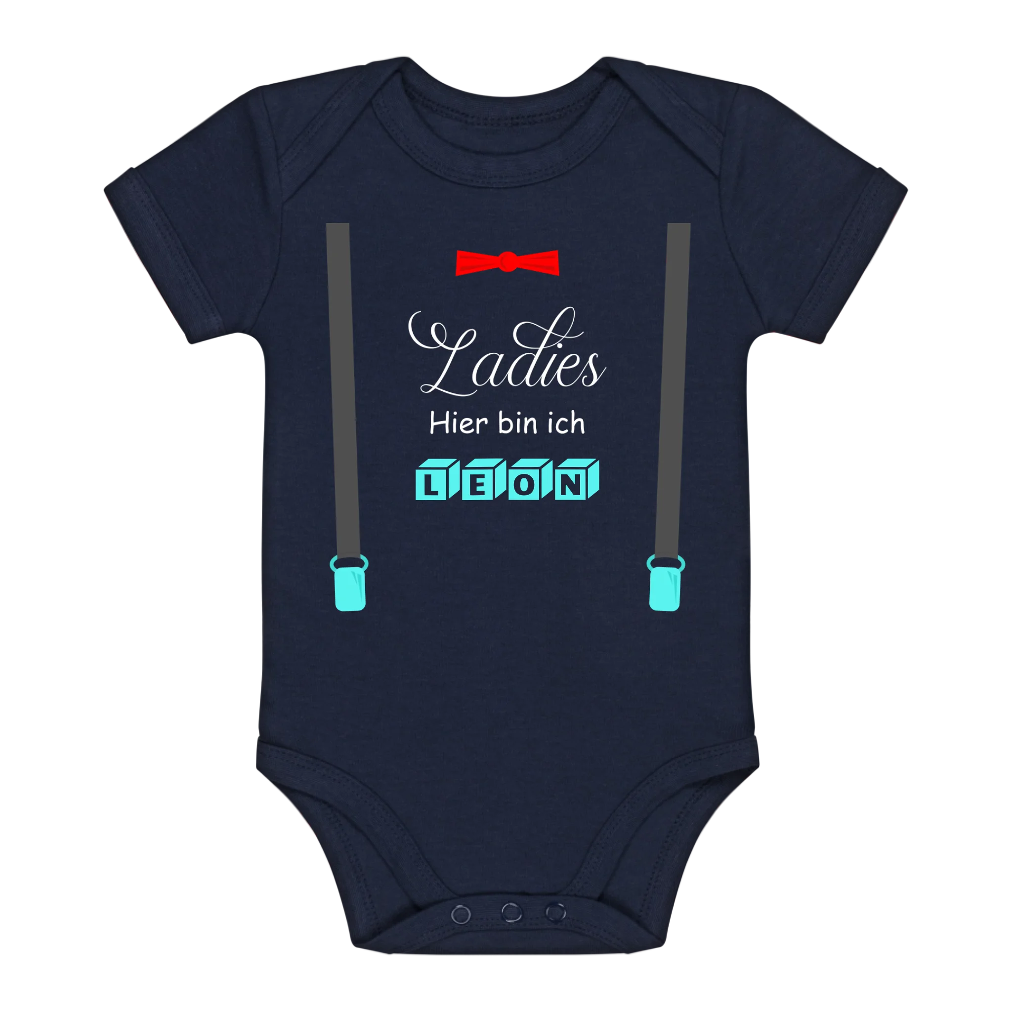 Baby Body personalisiert-Ladies,hier bin ich