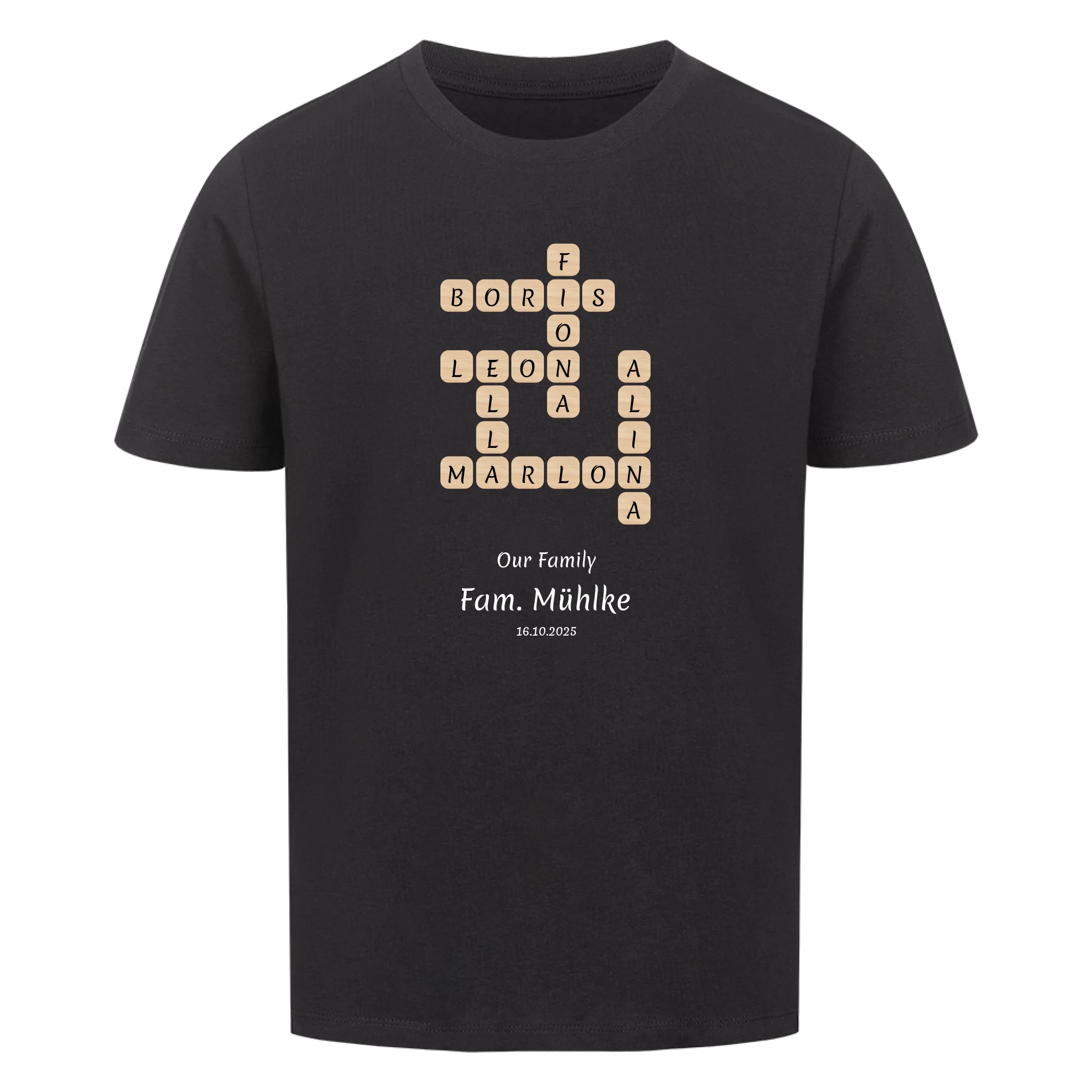 Personalisiertes Kinder Shirt-Scrabble Feature