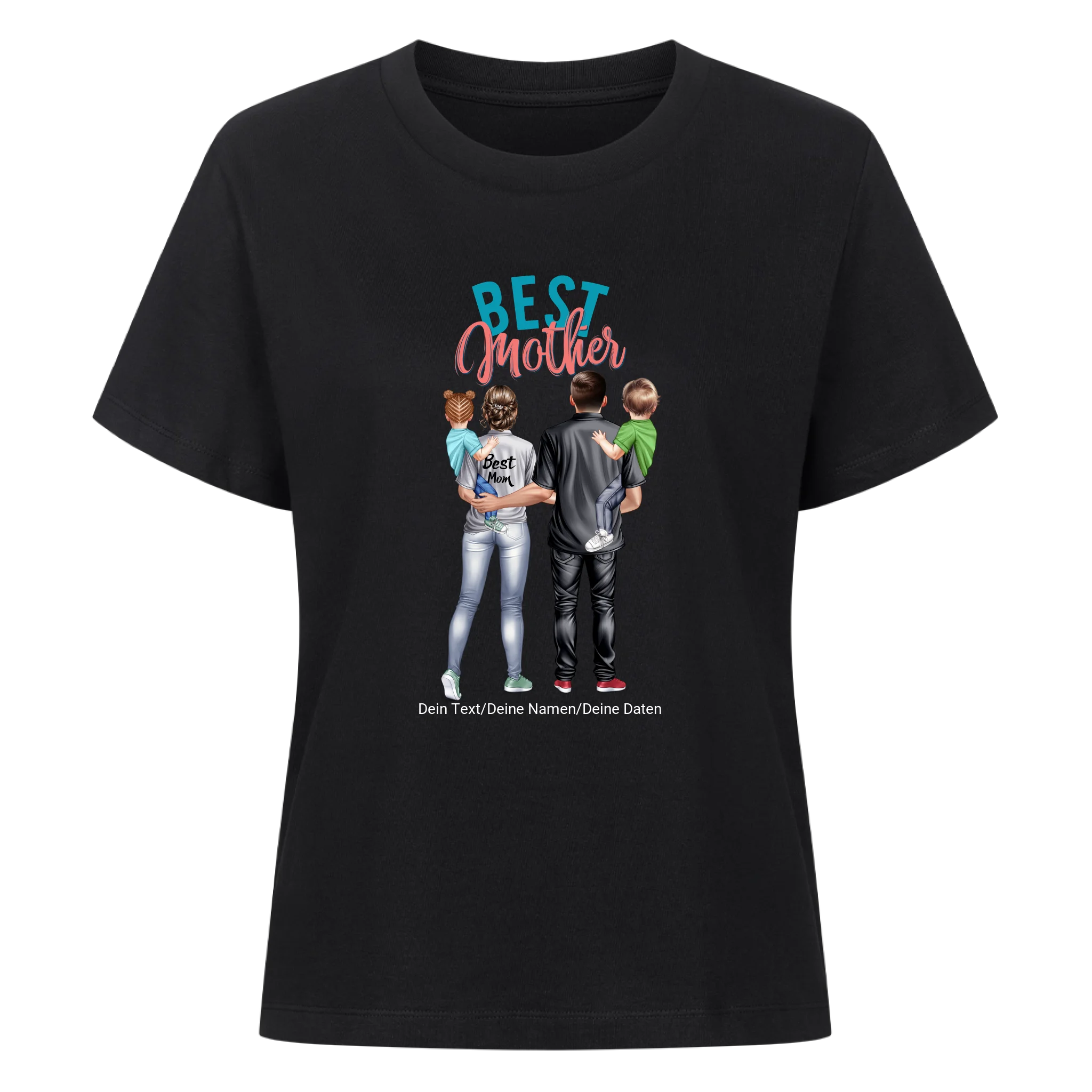 Personalisiertes Premium Shirt Women-Family Portrait-Best Mom