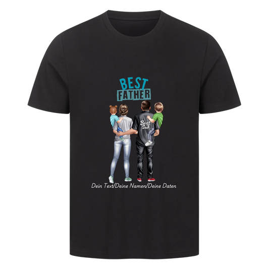 Personalisiertes Premium Shirt-Family Portrait-Best Dad