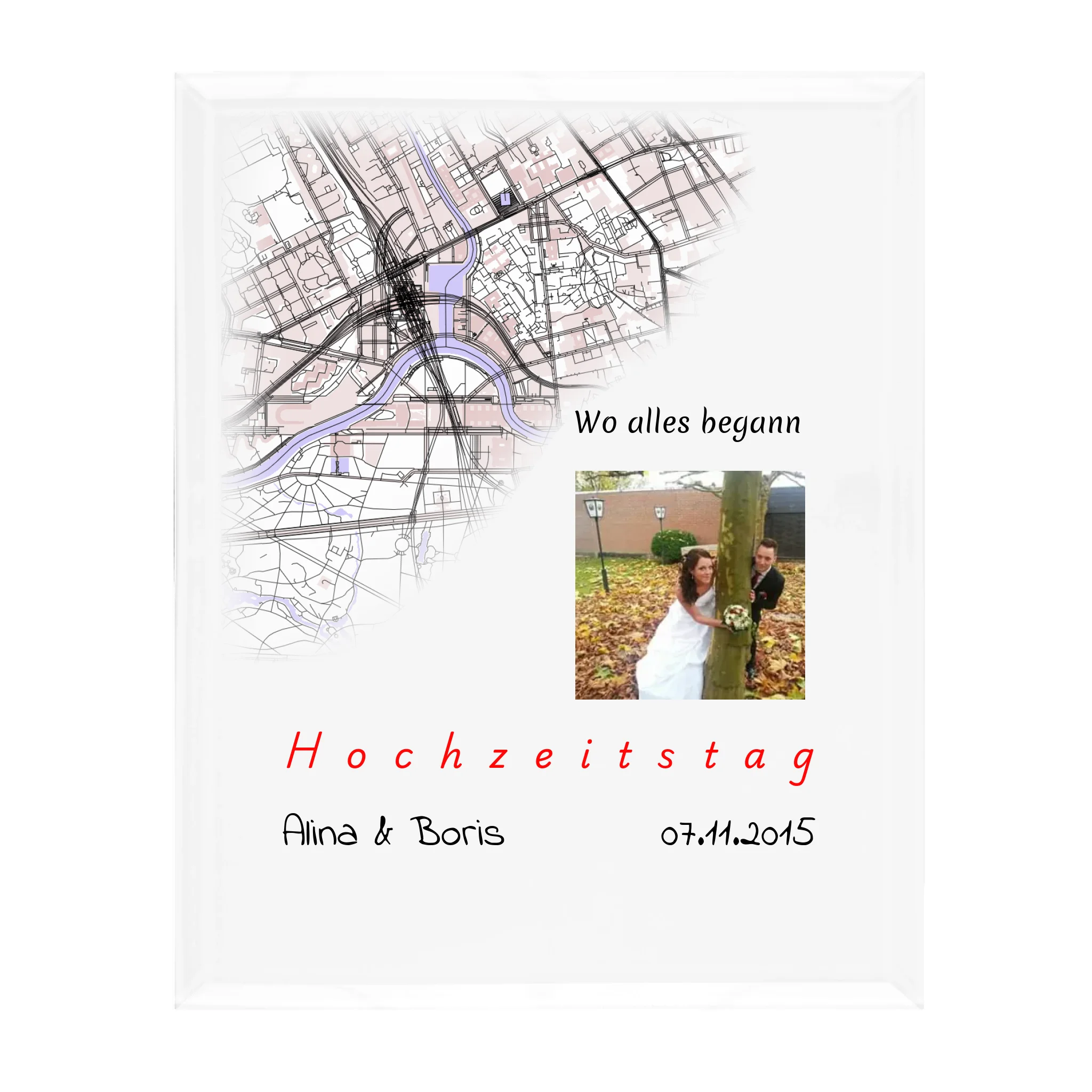 Glasaufsteller Hochformat