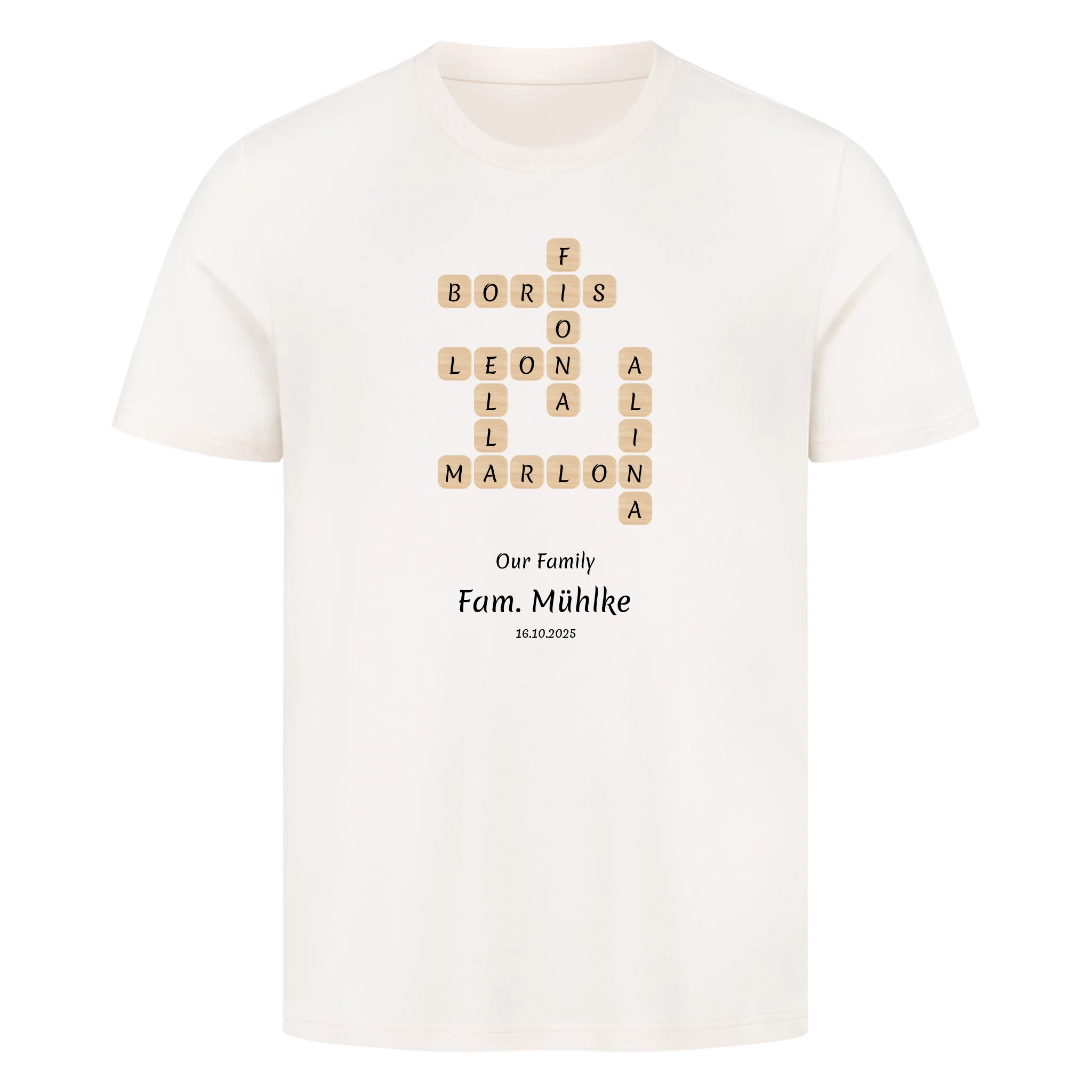 Personalisiertes Shirt-Scrabble feature