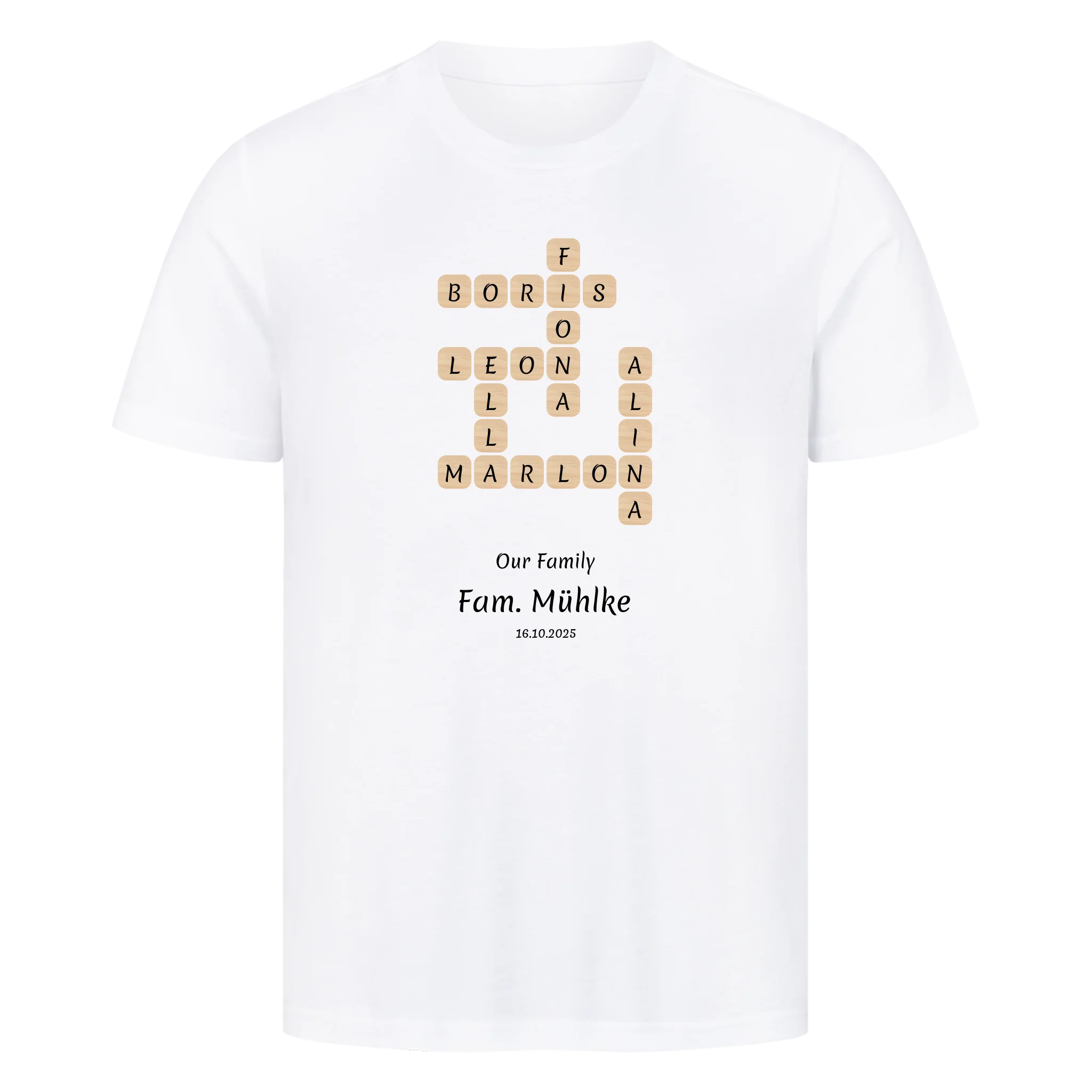 Personalisiertes Shirt-Scrabble feature