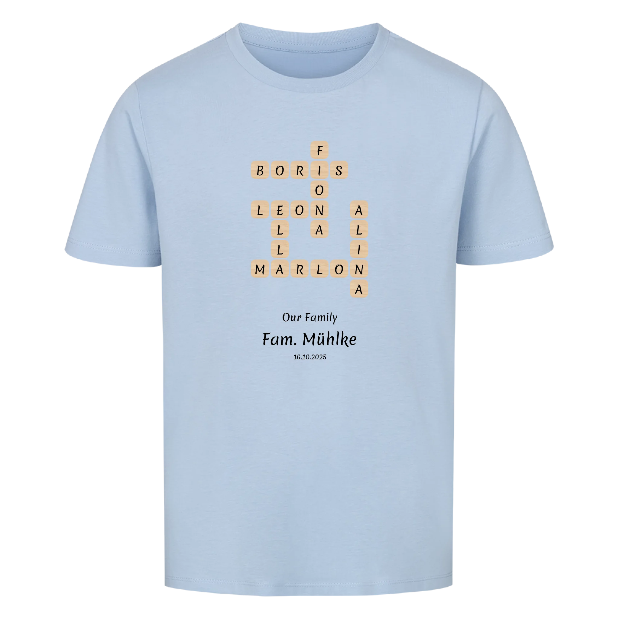 Personalisiertes Kinder Shirt-Scrabble Feature