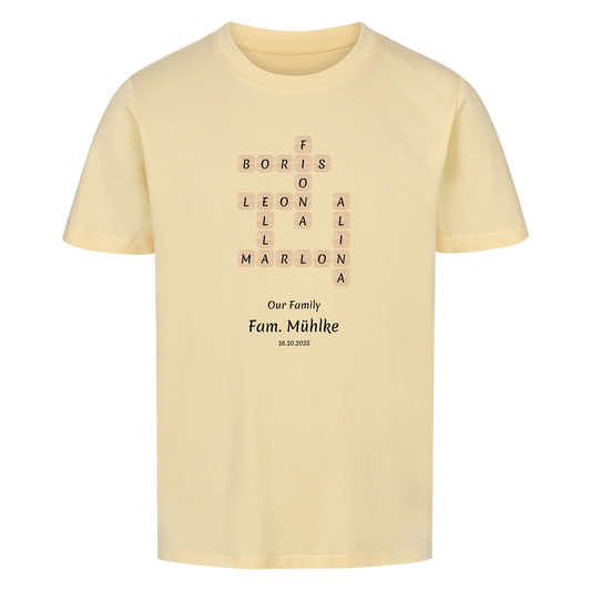 Personalisiertes Kinder Shirt-Scrabble Feature
